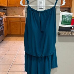 Teal Sleeveless swim  Dress